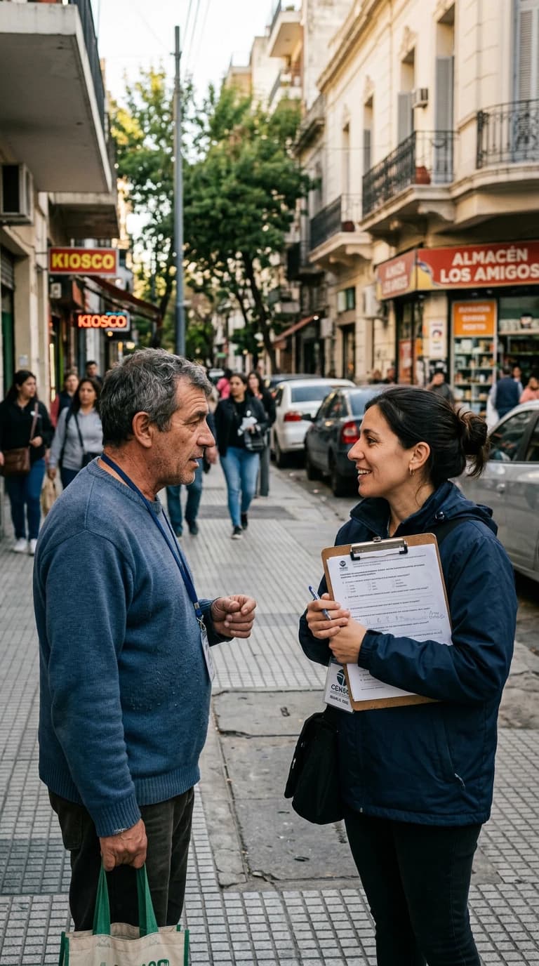 Encuestadores de PRISMA realizando trabajo de campo presencial